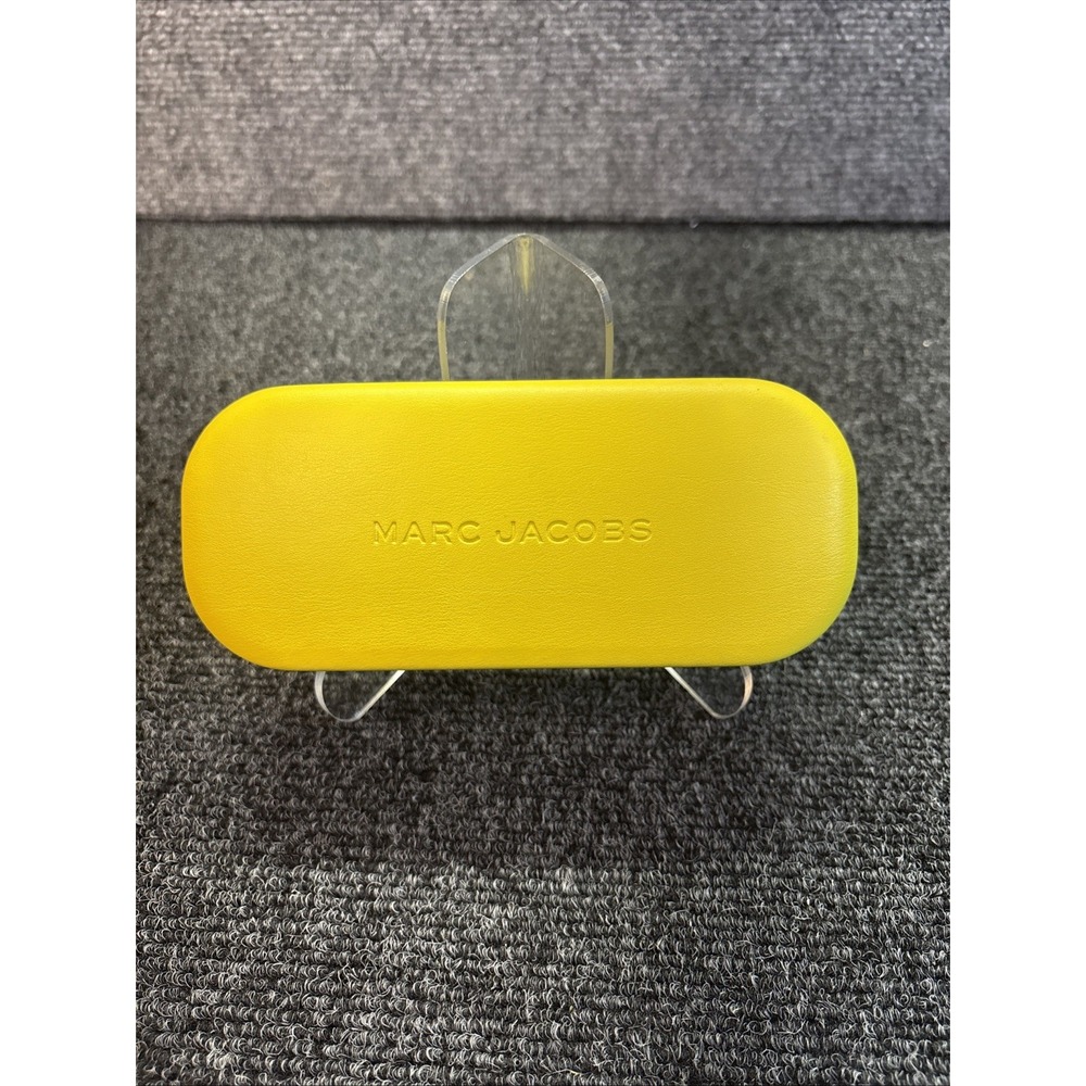 Marc Jacobs~Yellow Hard Shell Eyeglass Case with Cleaning Cloth